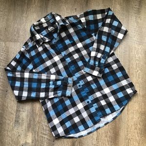 🍂🍃Kids Large Quicksilver flannel button up